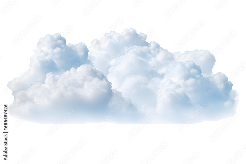 Soft cloudscape ozone realistic cutout. generative ai. Soft cloudscape ozone realistic cutout. generative ai.