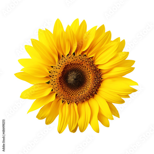 Photo of sunflower isolated