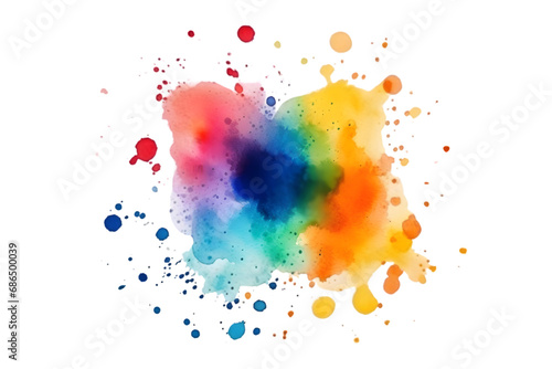 Watercolor multi colour spot. generative ai.