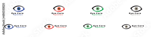 Eye Care Logo for eye hospitals clinic and optical shops