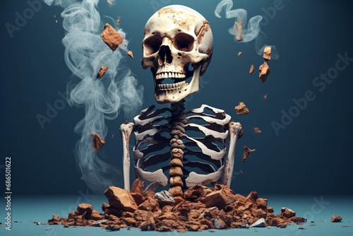 Poster design for smoking is injurious to health and smoking kills photo