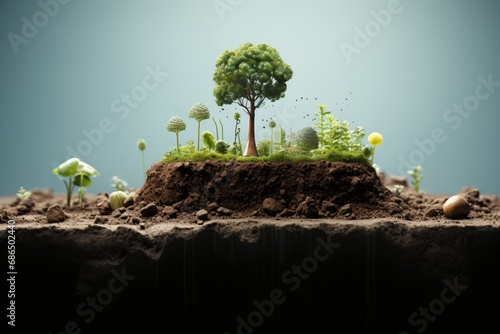 Graphic illustration for planting a tree photo