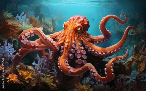 Octopus in the water. © hugo