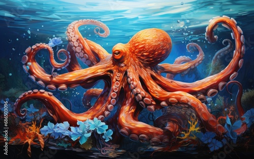 Octopus in the water. © hugo