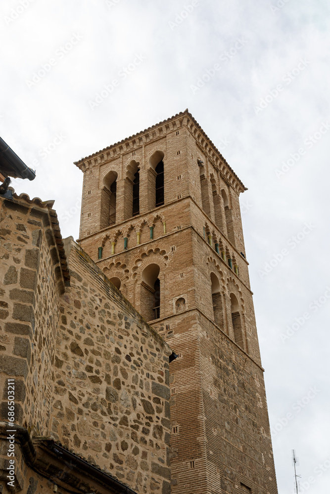 Stone church tower in TOledo