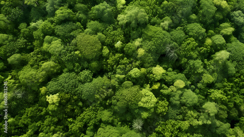 Aerial top view forest tree, Rainforest ecosystem and healthy environment concept and background, Texture of green tree forest view from above. generative ai.
