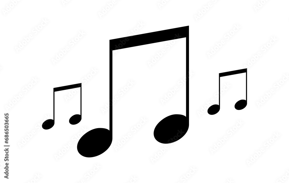 music notes flat design isolated on white music notes flat design isolated on white