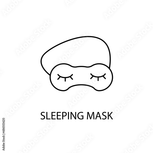sleep mask concept line icon. Simple element illustration. sleep mask concept outline symbol design.