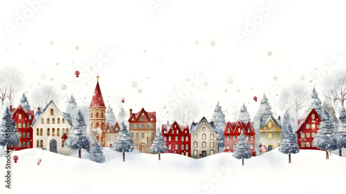 Merry Christmas and happy New Year background isolated on white background. generative ai.