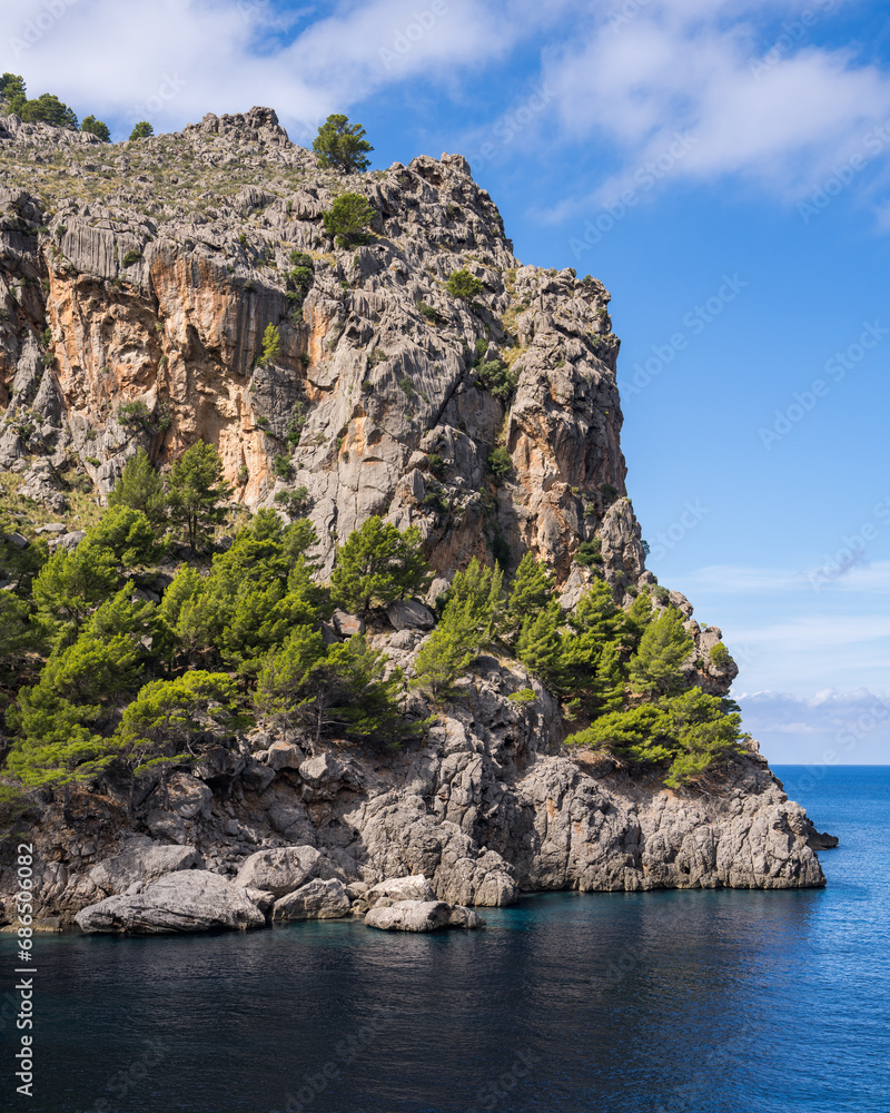 Beautiful coastline near the city of Makarska, Dalmatia, Croatia. Makarska Riviera, famous and tourist place in Europe