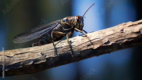grasshopper on a stick