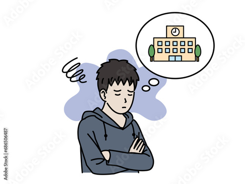 不登校、学校に行きたくない中高生の男の子