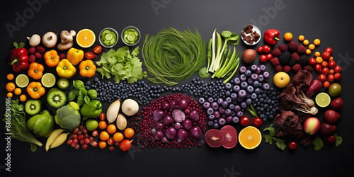   rainbow fruits set concept © xartproduction