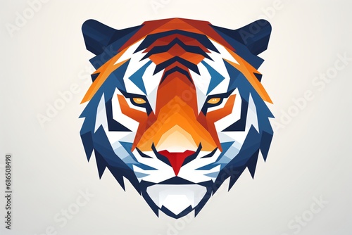 Cartoon illustration of a tiger face photo