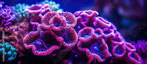 Close up photo of Acanthastrea Micromussa lordhowensis LPS coral photo