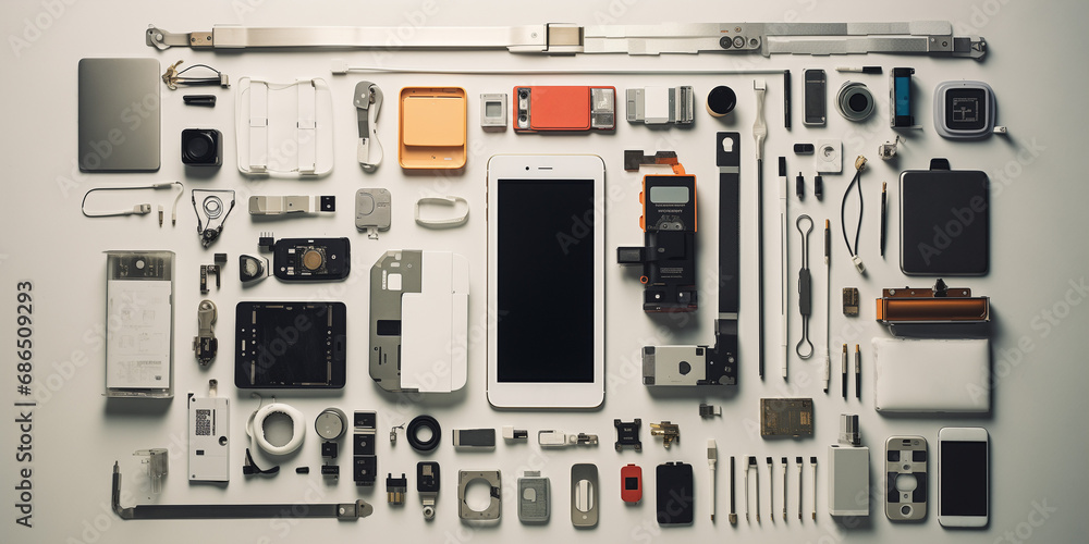 smartphone set concept smartphone set concept