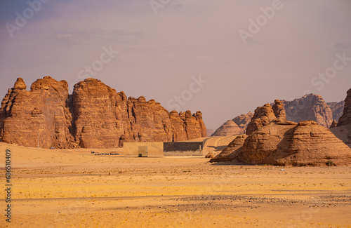 Hegra Alula in Saudi Arabia on Summer time. and  Alula culture. 