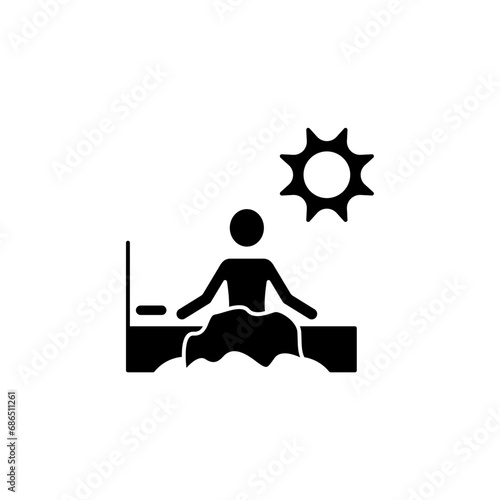 wake up concept line icon. Simple element illustration. wake up concept outline symbol design.