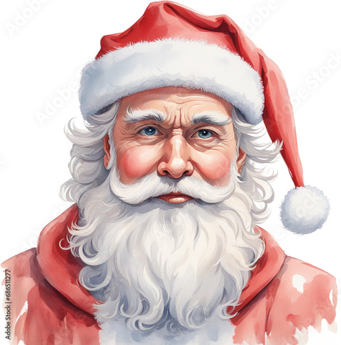 closeup Santa Claus on white background