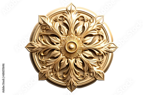 Regal Radiance: Embellishing Your Style with a Striking Medallion Isolated on Transparent Background photo