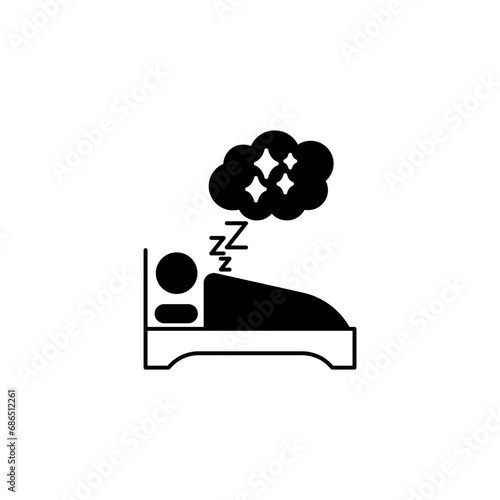 dream concept line icon. Simple element illustration. dream concept outline symbol design.