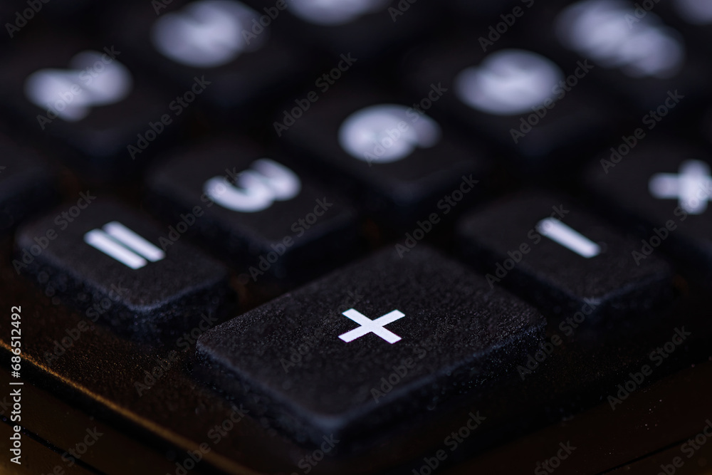 Calculator keyboard with sing Calculator keyboard with sing