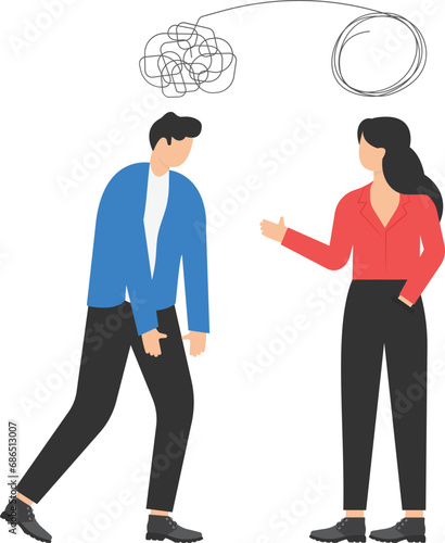 Psychologist woman and businessman patient in therapy session. Treatment of stress, mental problems. Psychotherapy counseling concept.

