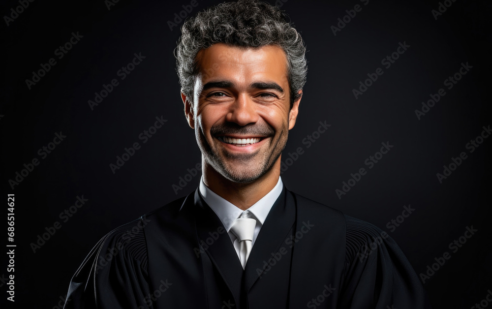 Happy smiling Lawyer with suit in black background Happy smiling Lawyer with suit in black background