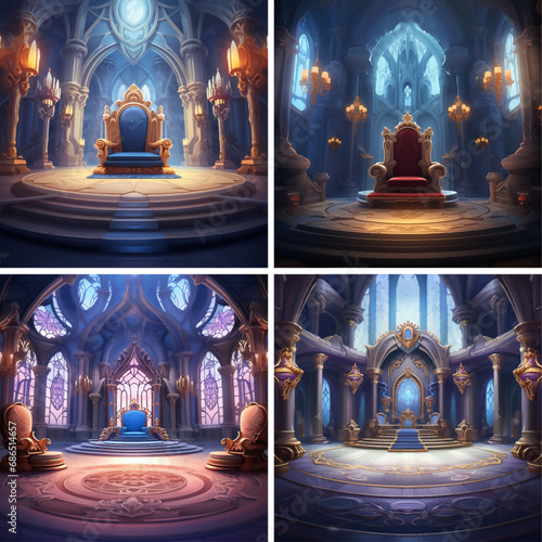 fantasy night gothic background illustration building castle architecture ancient dark light land