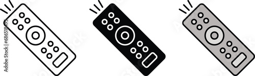 Remote Icon lined, isolated and colored version. Flat Vector Illustration