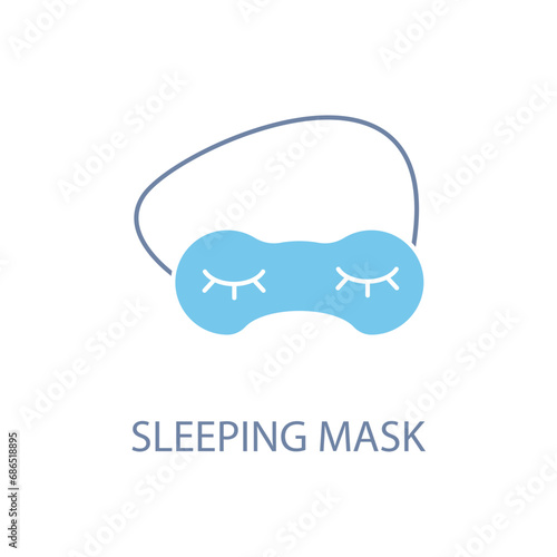 sleep mask concept line icon. Simple element illustration. sleep mask concept outline symbol design.