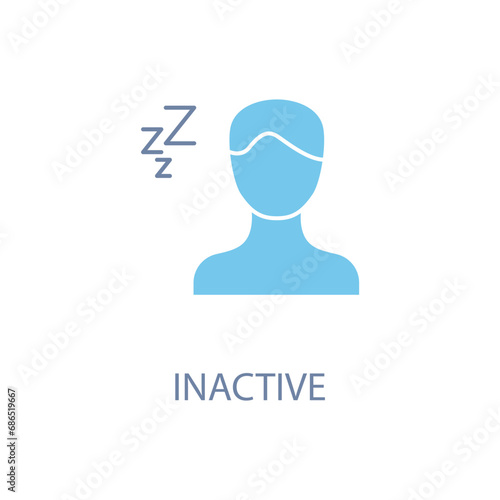 Inactive concept line icon. Simple element illustration. Inactive concept outline symbol design.