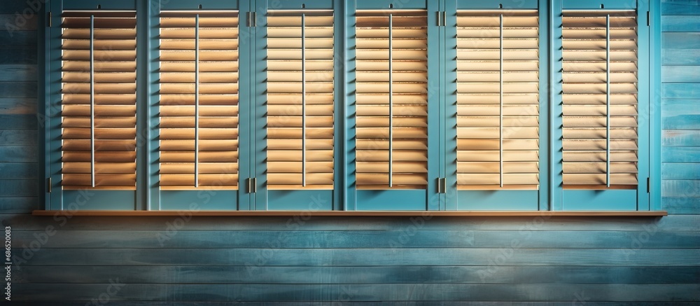 Window with closed blinds