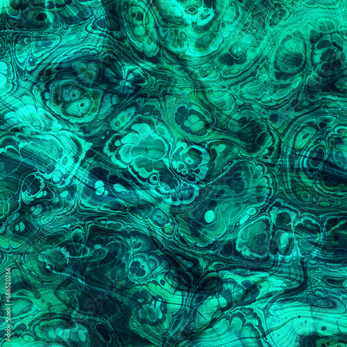 Abstract Malachite stone texture. Fractal digital Art Background. High Resolution. Can be used for background or wallpaper