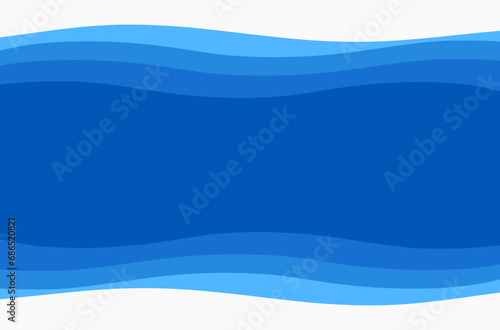 Abstract blue wave on white background vector illustration.