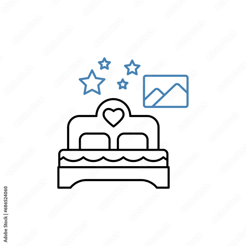 sleeping concept line icon. Simple element illustration. sleeping concept outline symbol design. sleeping concept line icon. Simple element illustration. sleeping concept outline symbol design.