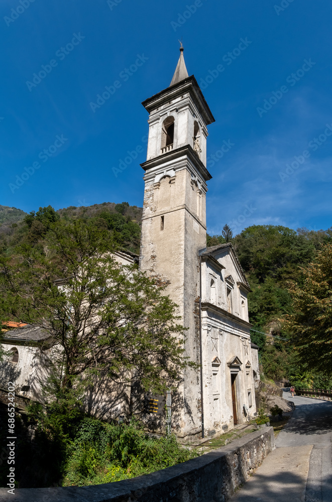 The church of Orrido Sant' Anna, Cannobio, Italy