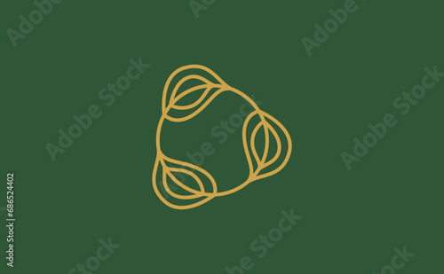 eco Logo mit drei Blättern