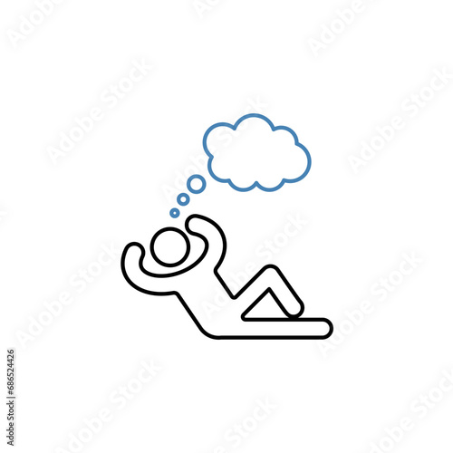 rest  concept line icon. Simple element illustration. rest  concept outline symbol design.