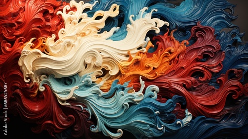Elegant Chaos: Visceral Flows of Colour in Motion - generative ai