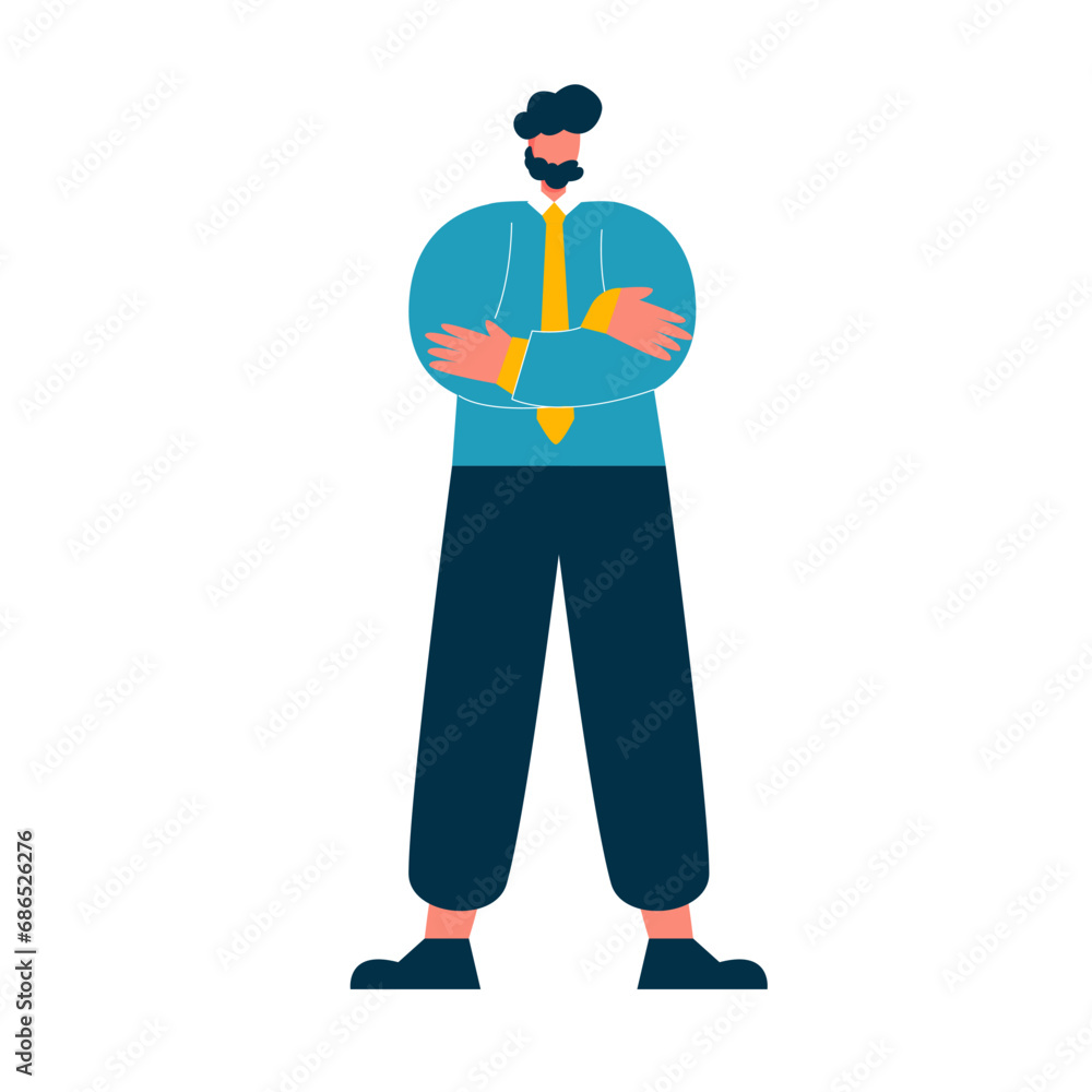 Businessman character set flat illustrations Businessman character set flat illustrations
