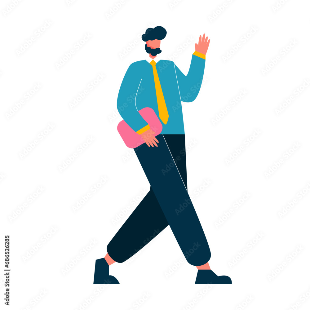 Businessman character set flat illustrations Businessman character set flat illustrations