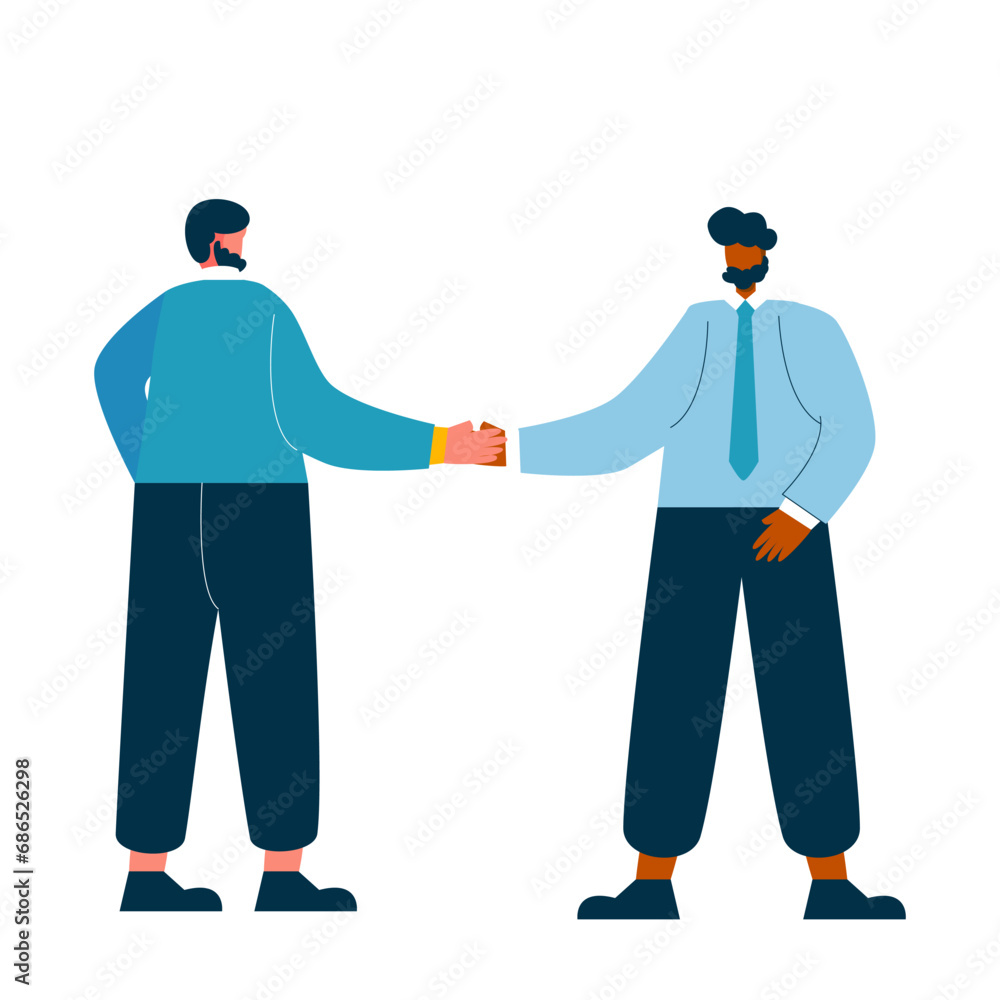 Fototapeta premium Businessman character set flat illustrations
