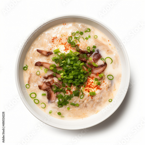 Chinese food Congee isolated on white background