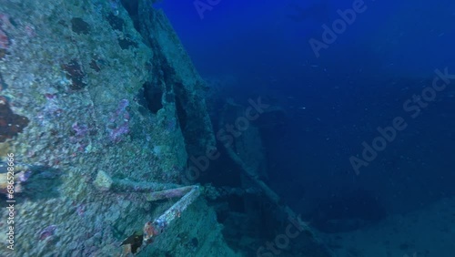 In the north of the Red Sea in Egypt, you can find scuba diving some of the most fabulous wrecks in the world, here, is the Wreck of the Rosalie Moller sunk near the Thistlegorm photo