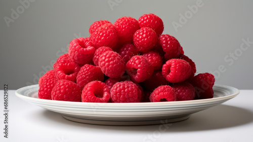 raspberries on a plate