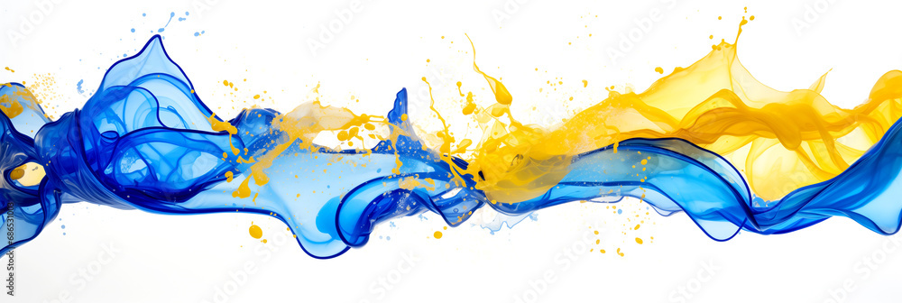 blue and gold paint splashes. legal AI blue and gold paint splashes. legal AI