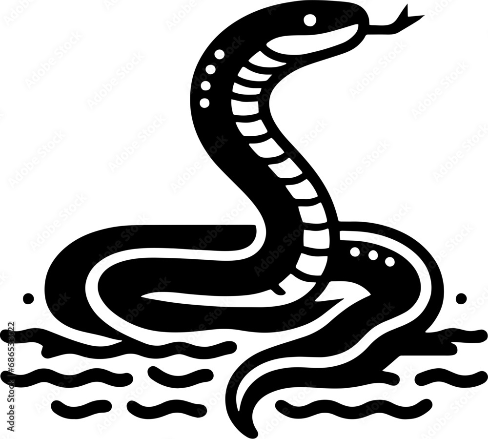 Fototapeta premium Northern Water Snake icon 2