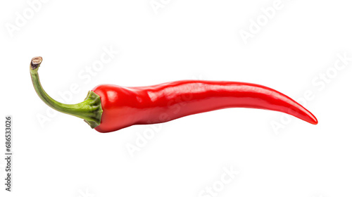 red hot chili pepper isolated on a transparent background, organic ripe chili PNG photo