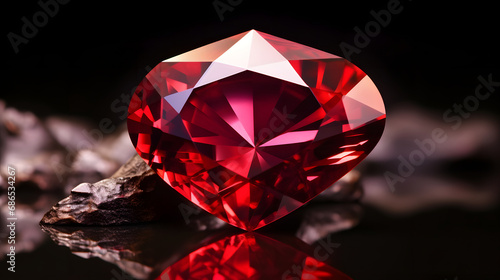 polished and cut red sapphire